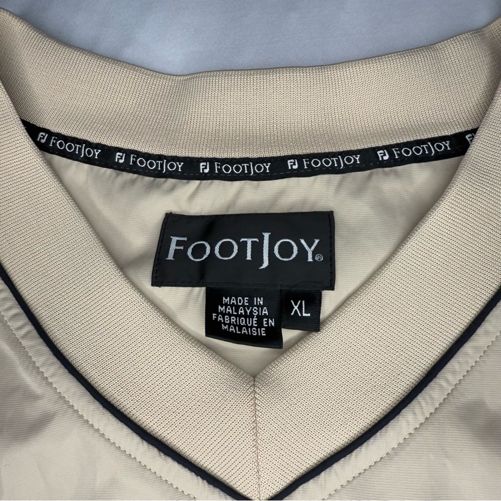 FootJoy Men's Short Sleeve Wind Rain Shirt Jacket Golf‎ Windbreaker Tan Men’s XL - Picture 3 of 9